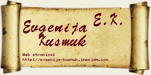 Evgenija Kusmuk vizit kartica